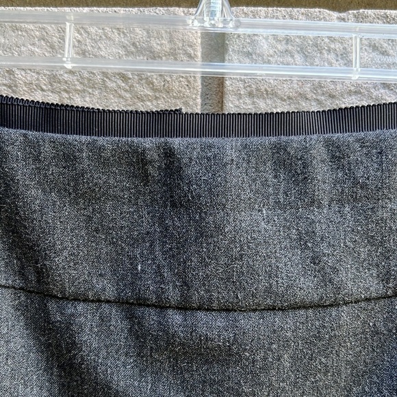 TRISTAN Grey Dress Skirt with Black Ribbon Trim Sz 8 - Picture 2 of 9